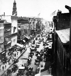 Panorama vom Western Union Telegraph Office, New York, ca. 1890er